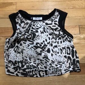 JLO Leopard and black crop top size  XS